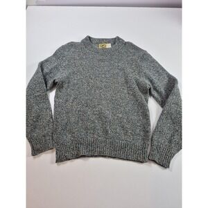 Tidewater Traders Sweater Mens XL Blue Wool Nylon Crewneck Pullover Made USA